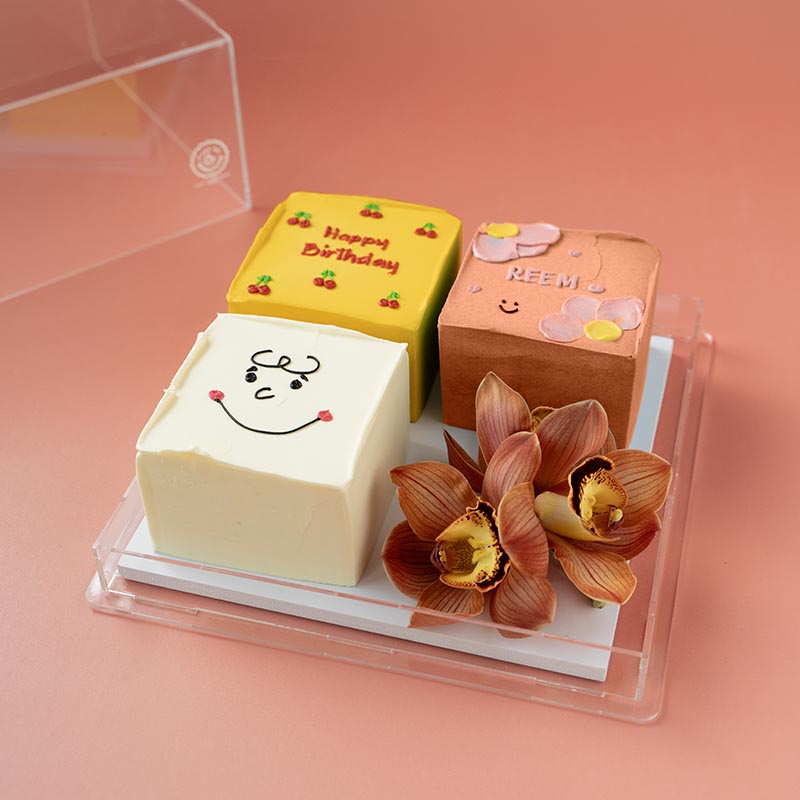 3 Sets of Bento Cakes With Flower CAKE ME
