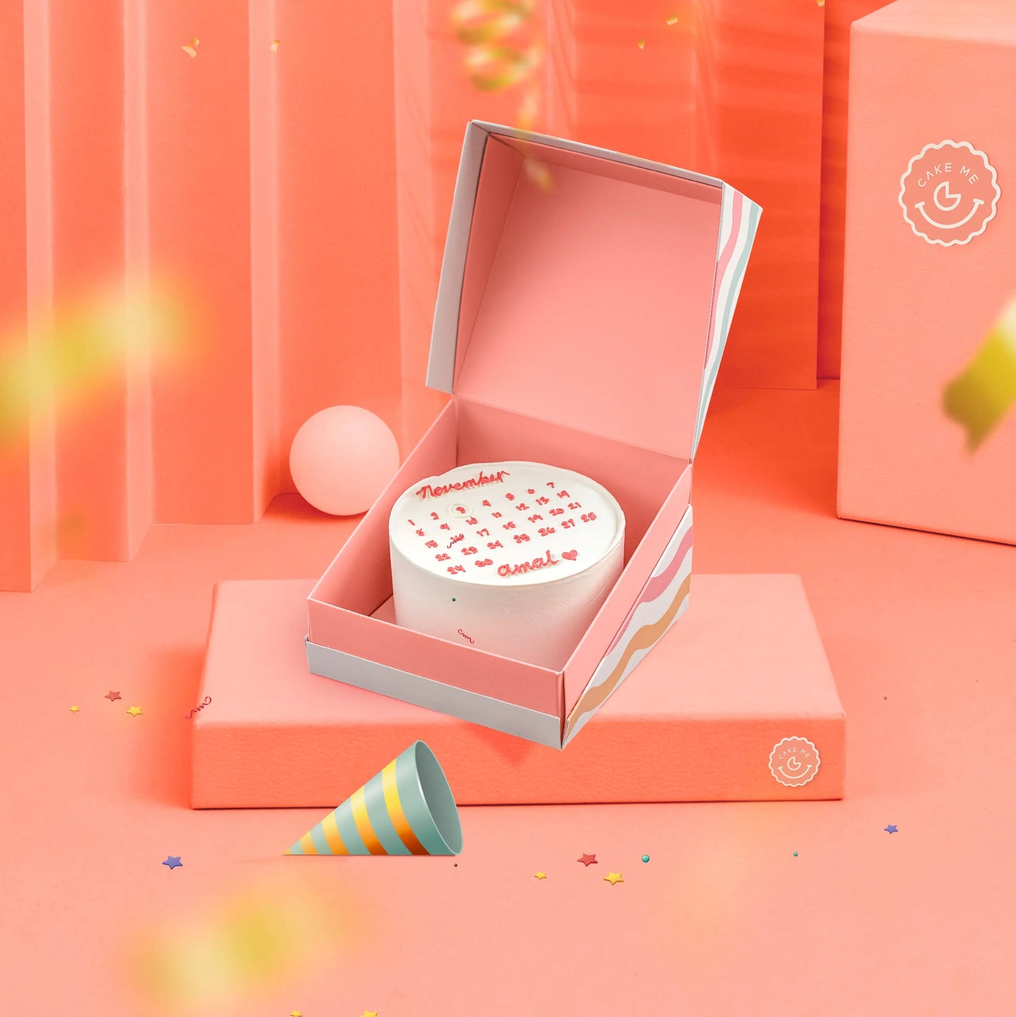 calendar birthday cake