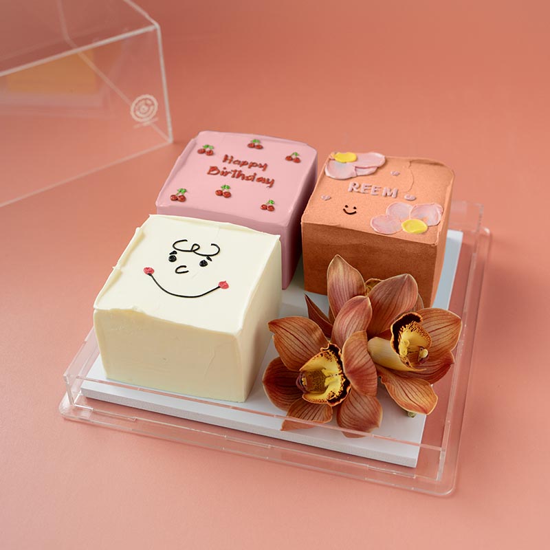 3 Sets of Bento Cakes With Flower CAKE ME