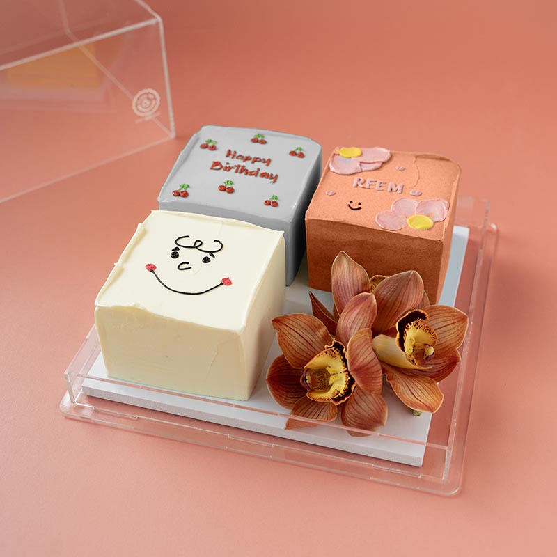 3 Sets of Bento Cakes With Flower CAKE ME