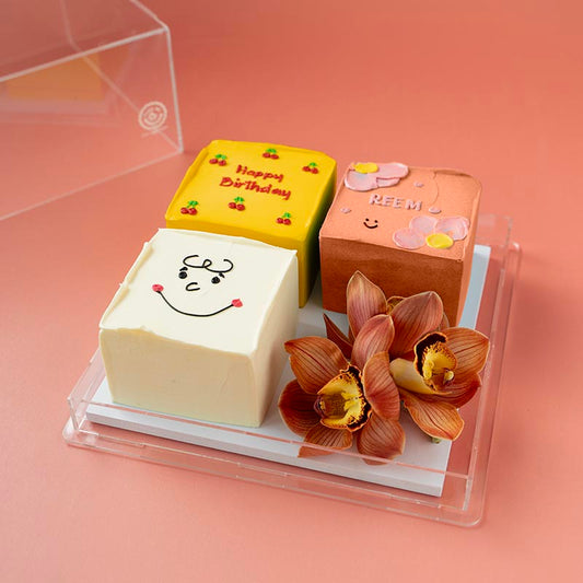 3 Sets of Bento Cakes With Flower CAKE ME