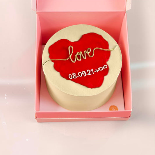 Love, valentines day cake