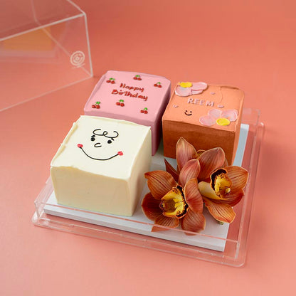 3 Sets of Bento Cakes With Flower CAKE ME