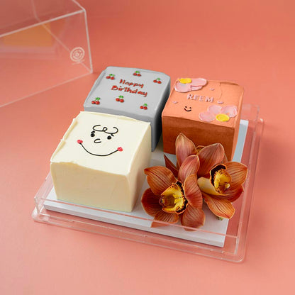 3 Sets of Bento Cakes With Flower CAKE ME